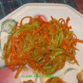 Salade de concombre et  carotte au sésame