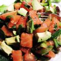 Salade de saumon et poivron vert marinés au[...]