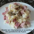 Risotto aux champignons et au jambon