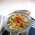 Boulgour-quinoa aux petits pois et chorizo