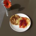 pancakes à la confiture de fraise