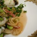 Salade d'edamame et seiches marinées