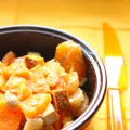 Poêlée de pâtisson & légumes oranges au tofu[...]