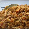 Tajine de quinoa bicolore, boulghlour au poulet[...]