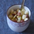 Crème pralinée aux petits cubes de pomme (vegan)