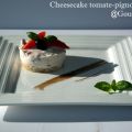 Cheesecake tomates-basilic-pignons
