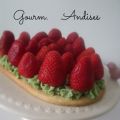 Coeur Amande ,Crème de pistache et fraises[...]