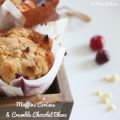 Muffins Cerises & Crumble Chocolat Blanc