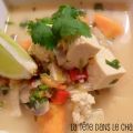 Soupe thaïe au tofu et à la patate douce
