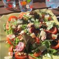 Salade de limande à l'orange et tomate confite,[...]