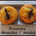 Macarons clémentines / chocolat (poudre de[...]