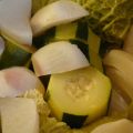 Bouillon vert et blanc de légumes (détox)