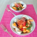 Salade d'été au melon, pastèque, mozzarella et[...]