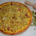 Pizza à la rhubarbe (sucrée), Recette Ptitchef