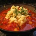 Soupe épicée tomate pois chiches et couscous,[...]