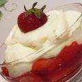 Coupe de fraises crème à la vanille