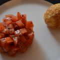 Tartare de tomate et Oeuf mollet frit (selon[...]