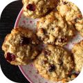 Oatmeal cookies : cranberries et noix