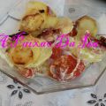 Batatas no forno com cebola e lardons