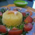 Salade de riz aux crevettes (4 points), Recette[...]