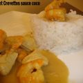 Crevettes et poulet sauce coco/épices