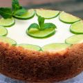 Cheesecake au citron vert et à la menthe