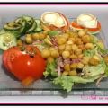 Salade lardons, pomme de terre rissolées, chèvre