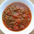 Soupe lentilles vertes - tomates