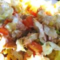 Salade de thon, poivron et champignons