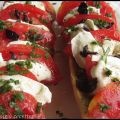 Bruschettas tomates mozarella