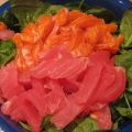 Salade de sashimi au gingembre