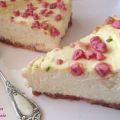 Cheesecake aux pralines roses, mangue et citron[...]