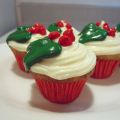 Cupcakes de Noël au gingembre et canneberges