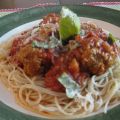 Spaghettis aux boulettes de veau