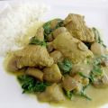 Curry de veau aux épinards et champignons