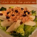 Salade délice thon-poires & noix