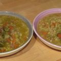 Soupe hivernale : orge perlée-légumes-lardons