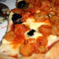 Pizza,tomate,crevettes et Mozzarella très[...]