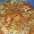Soupe asiatique crevettes poulet, Recette[...]