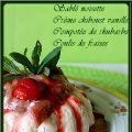 Sablé noisette, crème chiboust vanille, compote[...]