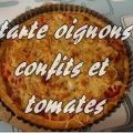 tarte aux oignons confits et tomates
