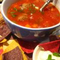 Soupe-repas mexicaine aux minis boulettes