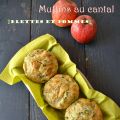 Muffins au cantal entre-deux, blettes et pommes