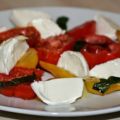 Salade de tomates (de la véranda) et bocconcini