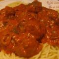 Spaghettis aux boulettes de viande et au[...]