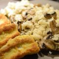Maquereau pané et risotto aux champignons