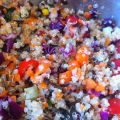 Salade de quinoa, riz sauvage et légumes