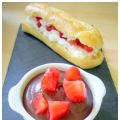 Eclairs aux fraises et chantilly, mousse au[...]