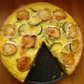 Quiche chèvre, courgettes et oignon