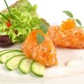 Tartare de tomates, saumon fumé et ciboulette